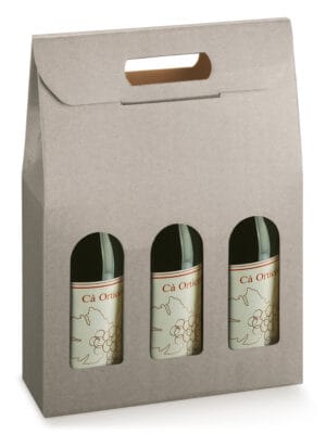 Τσάντα δώρου 3 φιαλών Linea Tortora
