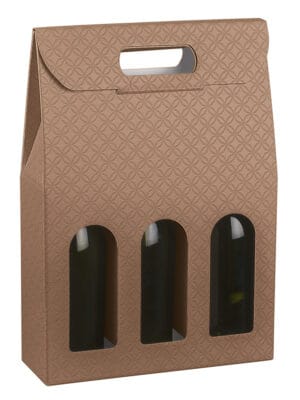 Τσάντα δώρου 3 φιαλών Matelasse Cuoio